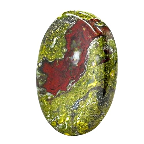 Image of Amazing Gemstone Dragon Bloodstone Worry Stone Crystals and Healing Stones - Worry Stones for Stress Relief Gifts - Piedra Crystal Fidget for Meditation - Unique Stocking Stuffers and Birthday Gifts
