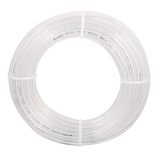 Metaland 5/32" OD PU Tubing, 32.8 Feet Length Pneumatic Hose for Air Compressor or Fluid Transfer Line (Clear, 32.8FT)