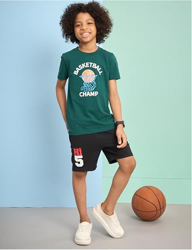 Image of Amazon Brand - Symbol Boys Cotton Rich Stretchable Knit Terry Shorts | Age 2-14 Years