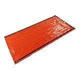 minifinker Notfall-Schlafsack, Bequeme, sichere Wärmedämmung, wärmeisolierender Schlafsack, leichte, langlebige PE-Aluminiumfolie mit Aufbewahrungstasche für den Außenbereich(Orange)