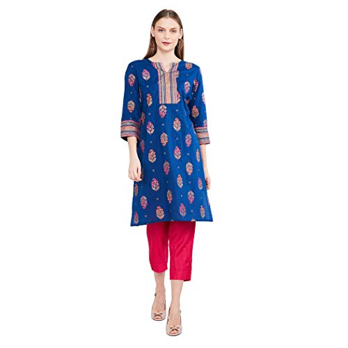 Image of Max Women Embroidered Three-Quarter Sleeves Kurta