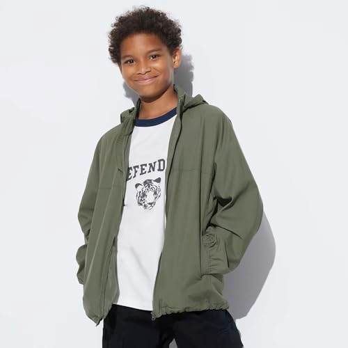 Image of Boys Girls Rain Jackets Waterproof Hooded Fleece Raincoats Lightweight Windbreakers for Kids