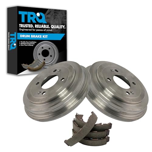 TRQ Rear Brake Drum & Shoe Kit Set for 2006-2011 Hyundai Accent / 2006-2011 Kia Rio / 2006-2011 Kia Rio5