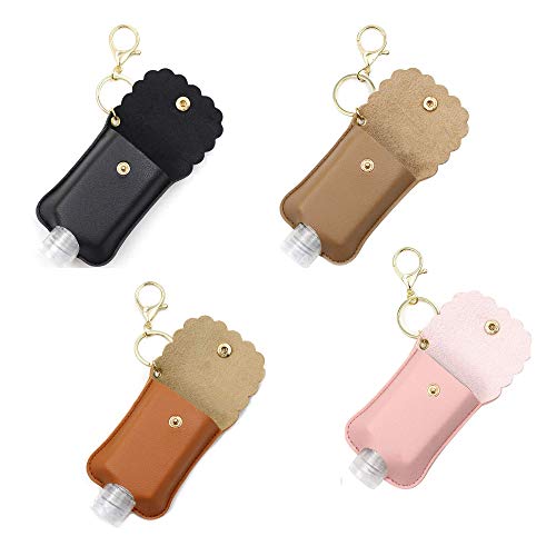 Preisvergleich Produktbild Leere Kunststoff-Flaschen mit zufälligen kleinen Karabinerhaken, nachfüllbar, Reiseflasche, transparent, leere Behälter mit Klappdeckel, 50 ml