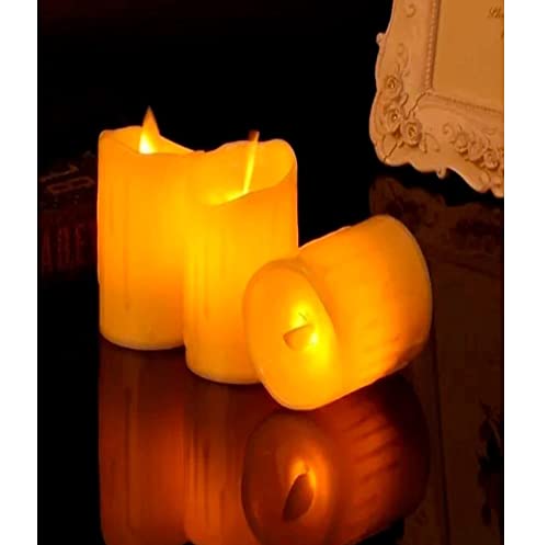 Conjunto 2 Velas Artificiais De Led Enfeite Decorativo 9cm