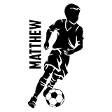 Custom Name Boys Soccer. -0273- Personalized Boys Soccer Wall Decal - Soccer Theme Wall Decal - Dribbling