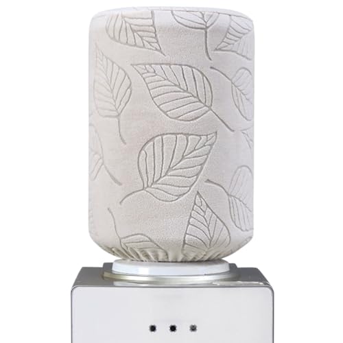 5 Gallon Water Bottle Cover Water Dispenser Barrel Dust Cover High Stretchy 3D Leaf Water Bucket Protector Covers Reusable Elastic Water Jug Sleeve for Home Hotel Restrant (Beige)