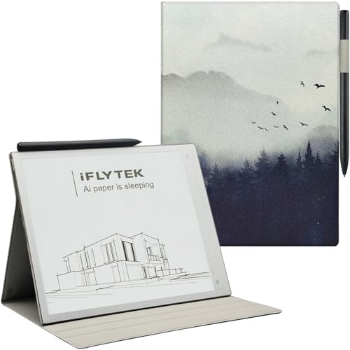 GOVTVA Magnetic Stand Folio Case for 10.65'' iFLYTEK AINOTE 2 (2025 Released) Ultra-Thin Lightweight Premium PU Leather Cover with Built-in Pen Holder, Auto Sleep/Wake (Misty Forest)