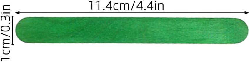 KALLORY 400pcs Colorful Wooden Craft Sticks for DIY Crafts Jumbo Ice Lolly Sticks Bulk Set for School Art Projects and Party Supplies