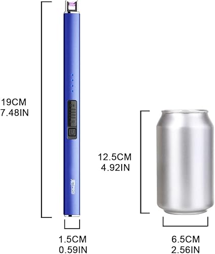 Miniatura 7 de Encendedor eléctrico de arco, resistente al viento, sin llama, USB, encendedor recargable con bloqueo de seguridad para velas, barbacoa, camping