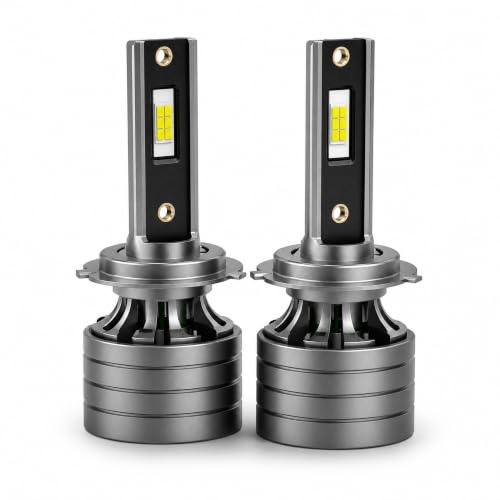 ASX Iluminación Ultra LED Off Road, 23W, 1725 Lúmenes Reales, Lámpara de Faros Delanteros 12-70V. Bombillas LED Luz Blanca 6000K Chip CSP, Conversión Faros Led, IP68, Pack 2 (H7)
