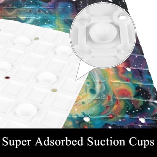 Tapis de bain antidérapant grand format séchage rapide avec ventouses - 4