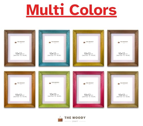 Image of Photo Frame 8x8 | Wall Frames | mini Frames | Green Wood Frame for Wall | Adds Style to Any Room, Best Gift for Friends (8x8 inch, Green Color)