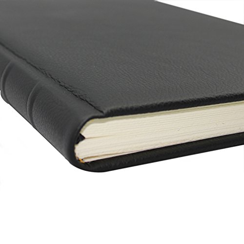 Livre d'or en cuir de vachette noir fait main pour événements - 2