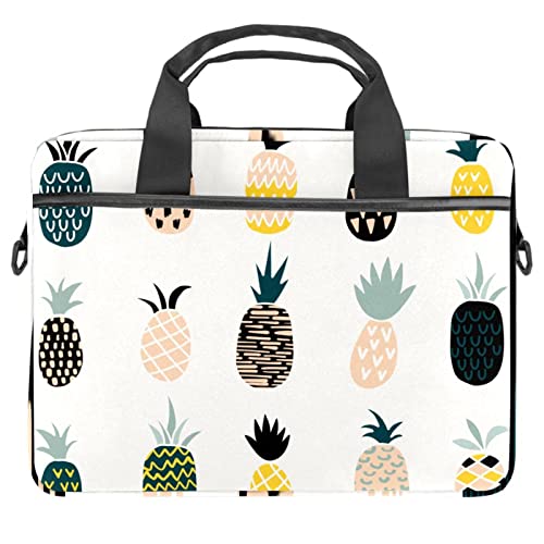 Bolso bandolera para portátil de 14 pulgadas con diseño de piña multicolor