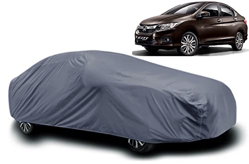 Image of City Zx Car Cover Waterproof with Triple Stitched Fully Elastic Ultra Surface Body Protection (Grey)