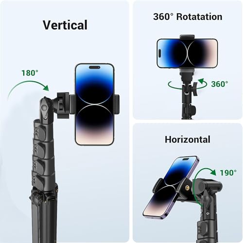 Syvo SP-500 63 Inch (160CM) 1.6M Tripod Stand with Mobile Phone Holder – Versatile Stand for Ring Lights, Cameras, and Mobile Phones. Ideal for Video Recording, Video Shooting, and Lighting Setup. 7 41o8nBiYvcL
