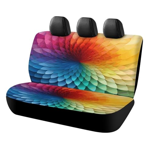 Funda de asiento trasero arco iris ideal para viajes largos en familia y protección de SUV