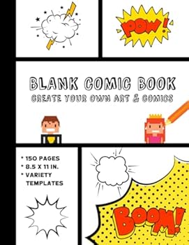 Paperback Blank Comic Book: Create Your Own Art and Comics Book