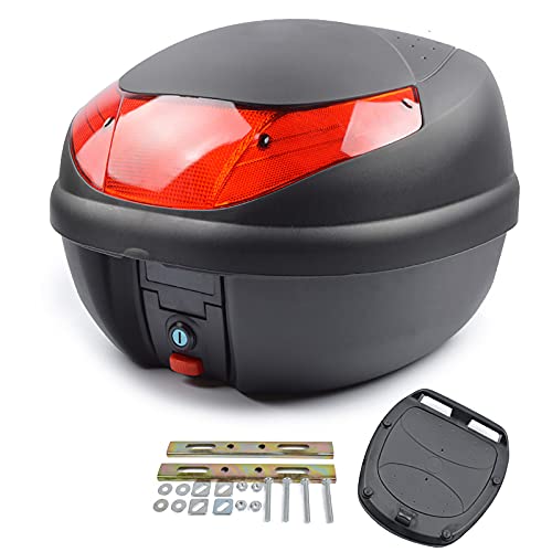 Coffre arrière de moto universel avec kit de fixation pour un rangement étanche de 30L