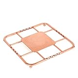 Handcrafted Renaissance-Inspired Square Trivet – Heavy-Duty Forged Iron with Elegant Copper Finish, Non-Slip & Heat Resistant for Kitchen & Dining (8”)