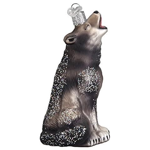 Old World Christmas Howling Wolf Glass Blown Ornament for Christmas Tree Cover