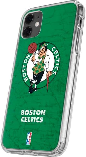 Skinit Clear Phone Case Compatible with iPhone 11 - Officially Licensed NBA Boston Celtics Green Primary Logo Design