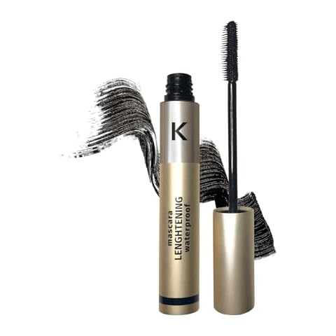 Khasana Ultra Lengthening Dramatic Effect Black Mascara, Waterproof & Long Lasting Formula, Length Maximizing Wand, Up to 48 Hrs Long Wear, Paraben Free & Cruelty Free, 1 Count Cover