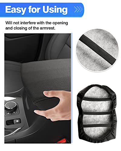 Image of Autorder Center Console Cover for 2018-2024 Chevrolet Traverse Accessories Armrest Cover Anti-Scratch Middle Console Pad Leather Armrest Protector