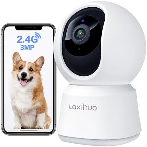 LAXIHUB 2K/3MP Camara Vigilancia WiFi Interior, 2.4GHz Camaras Vi...