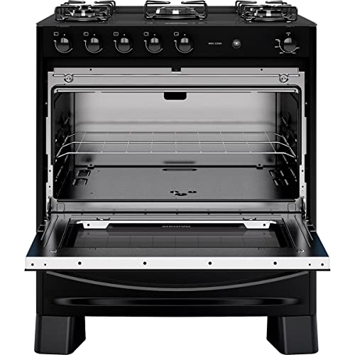 SUGGAR FOGÃO NEO COOK PRETO MESA DE VIDRO 5 BOCAS ACENDIMENTO AUTOMÁTICO FGV510PT