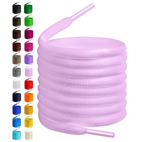 Image of Birch Oval Shoelaces 27 Colors Half Round 1 /4 inch Shoe Laces 4 Different Lengths