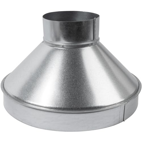 Galvanized steel duct reducer 10in to 4in for HVAC systems