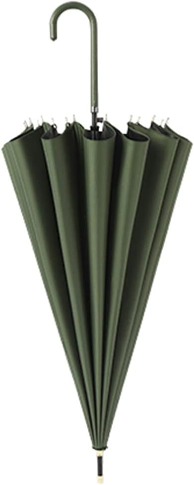 ウンセン 長傘 レディース メンズ 日傘 16本骨 晴雨兼用傘 雨傘 ワンタッチ 密度が高い 耐風長傘 完全遮光 Uvカット 優雅 クラシック シンプル 無地 撥水加工 梅雨対策 大きめ105cm 1 2人用 ダークグリーン 可愛いクリスマスツリーやギフトが