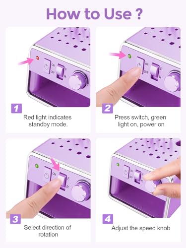 Kit eléctrico portátil para manicura y pedicura miniatura 4