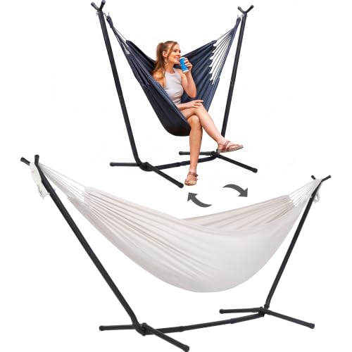 SUNCREAT Convertible Double Hammock with Stand