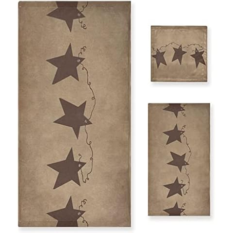 PATINISA Primitive Bath Towels Set of 3 Cover