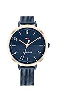 Tommy Hilfiger Women's Florence Ionic Plated Blue Steel Quartz Basic Slim Watch, 1782581, Blue, 38 mm