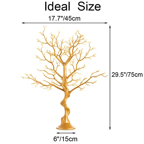 Gold Christmas Tree Manzanita Branches - 30" Tall Tree Branches For Tables Decoration, Decorative Tree Natural, Fake Bare Tree, Ornament Tree Display Birch Tree For Christmas, Wedding, Birthday Party #TOP28