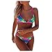 MORCHAN Échelle de Poisson pour Femmes Impression de dégradé brésilien Couleur Maillots de Bain Bikini Beach Wear(Multicolor /Small)