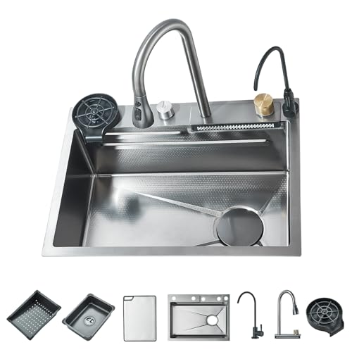 Cesinkin Evier Cuisine Multifonction 60x45x21cm