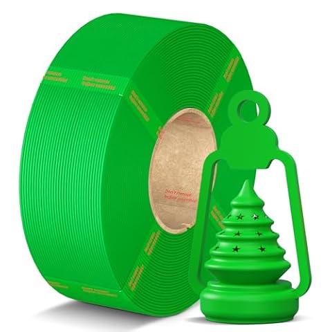 ANYCUBIC PLA Filament Refill 1.75mm, 3D Printer Filament, for Reusable Spools, Dimensional Accuracy +/- 0.02mm, Fit with Most Reusable Spools, 1KG, Green