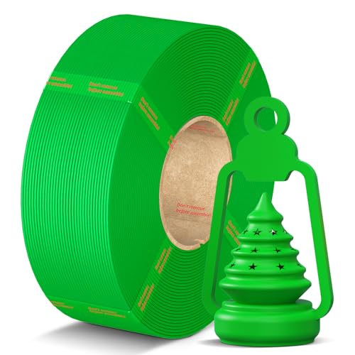 ANYCUBIC PLA Filament Refill 1.75mm, 3D Printer Filament, for Reusable Spools, Dimensional Accuracy +/- 0.02mm, Fit with Most Reusable Spools, 1KG, Green