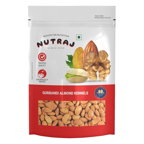 Image of Nutraj Gurbandi Almond Kernels 1 Kg (250g x 4) Pouch | Choti Giri | Badam | Dry Fruits and Nuts | Grocery Item.