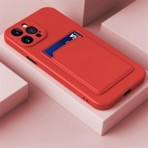 Étui de luxe en silicone souple avec porte-cartes iPhone 15 Pro Max