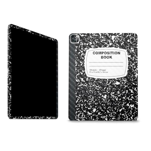 Image of MightySkins Carbon Fiber Skin Compatible with Apple iPad Pro 12.9 inch M2 6th Gen (2022) Full Wrap Kit - Composition Book | Protective Durable Textured Carbon Fiber Finish | Easy to Apply Made in The USA