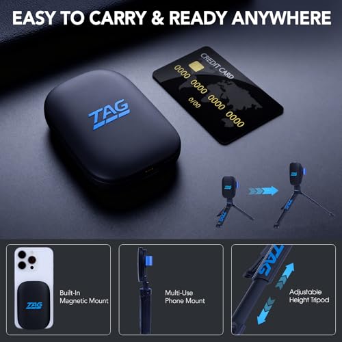 TAG ONE Sports Radar mounted for hands-free speed tracking