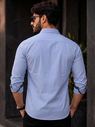 Image of Amazon Brand - INKAST Cotton Shirt for Men | Regular Fit Full Sleeve Casual Shirt | Stylish Formal Office Wear Shirts for Men | Soft Comfortable Breathable Cotton Fabric | Fashionable Office Wear