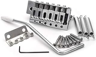 SAPHUE 52.5mm Guitar Stratocaster Tremolo Bridge Set for Fender Strat Squier Electric Guitar Replacement,Chrome