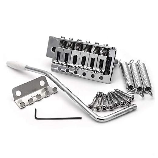 SAPHUE Juego de puente de trémolo para guitarra Stratocaster de 52,5 mm para Fender Strat Squier de repuesto de guitarra eléctrica, cromado